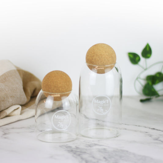 Glass Tea Jar with cork lid